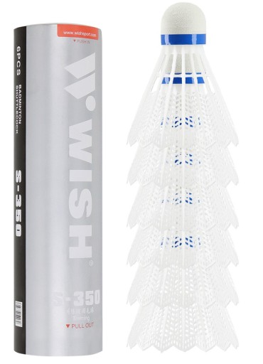 WISH Sada 6 ks nylonových badmintonových loptičiek