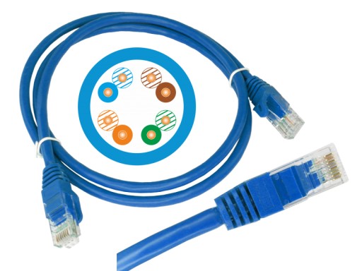 Kábel LAN 0,25 m, internet kat.5e UTP, 10 ks