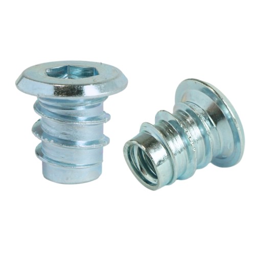 10x M6 x 12 mm nástrčná nástrčka s nákružkom na drevo, ľavý závit