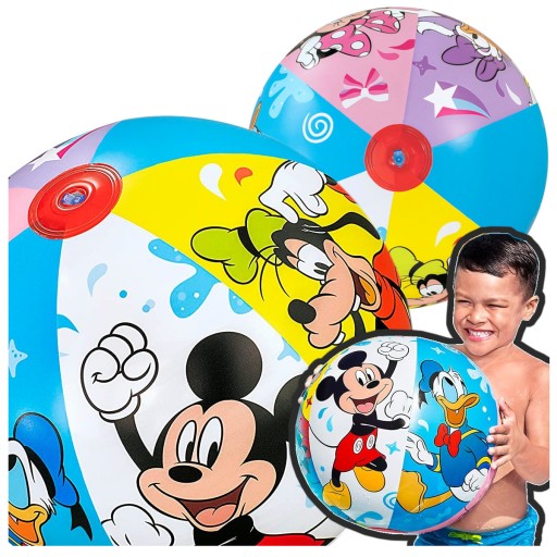 BESTWAY Detská nafukovacia plážová lopta do vody 51 cm Mickey Mouse 91098