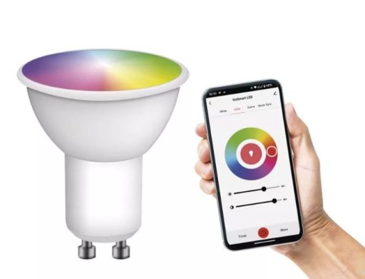 GoSmart MR16 GU10 LED žiarovka 4,8W (35W) 400lm RGB stmievateľná Wi-Fi