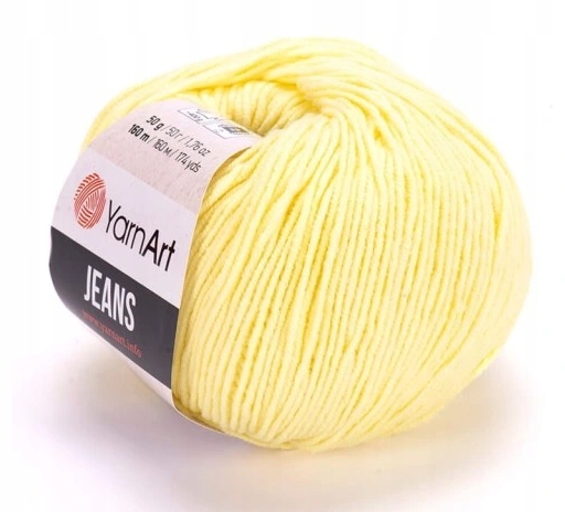 YarnArt Jeans 67 priadza ŽLTÁ SVETLO ŽLTÁ 50g/160m BAVLNA AKRYL.