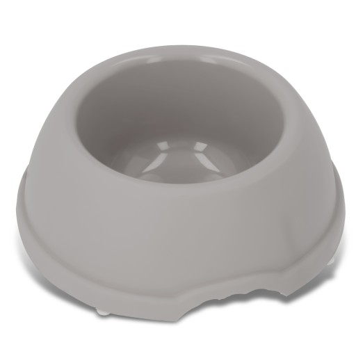 Plastová miska pre psov a mačky XS, 0,25L, šedá, priem 15 cm,