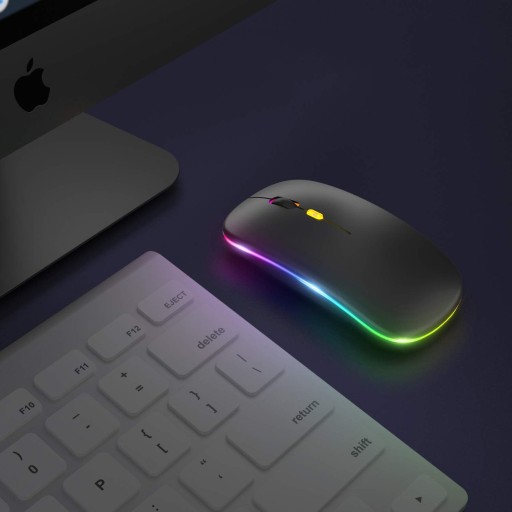 BEZDRÔTOVÁ LED BLUETOOTH MYŠ PRE PRENOSNÝ POČÍTAČ TV TICHÁ ČIERNA