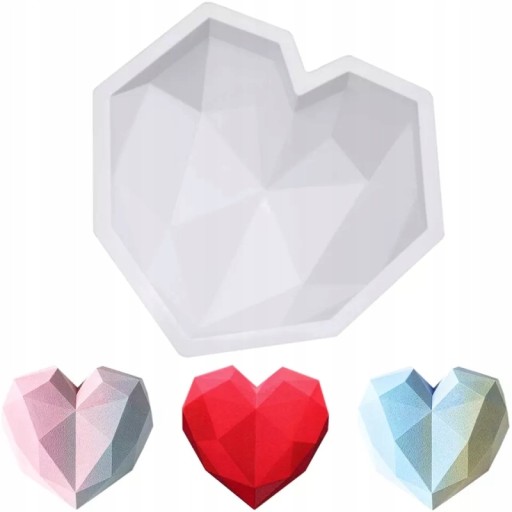 3D SRDCE, veľká silikónová FORMA na BABY DIAMOND TECHNO FORMU, Vianoce