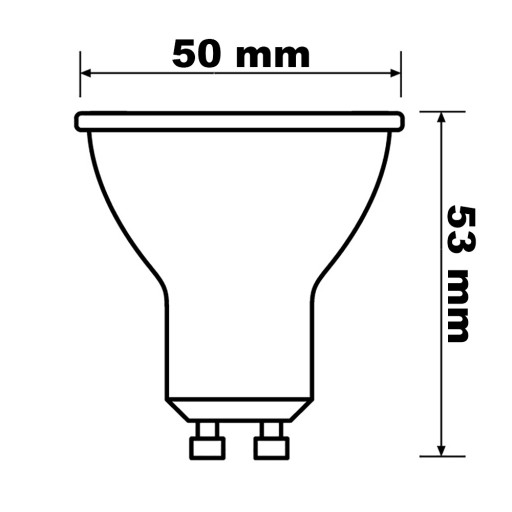 LED žiarovka HALOGEN GU10 5W = 50W 350lm 2700K 36D