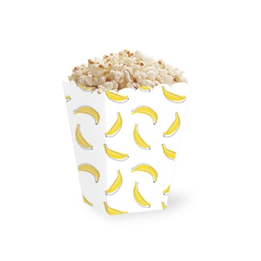 Halloweenske krabičky na popcorn - Boo! 6 ks.