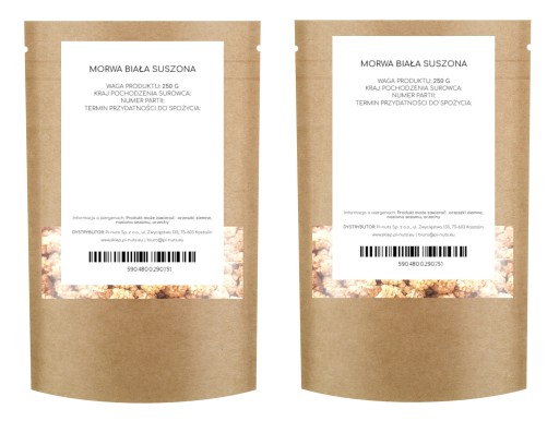SUŠENÁ MORUŠA ČERSTVÁ BIELA 500g (2x250g) Pi-Oriešky