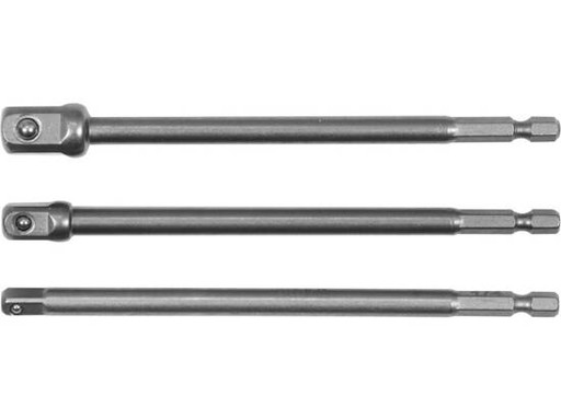 Yato HEX adaptéry PRE nástrčky 1/4 3/8 1/2 15cm 3ks