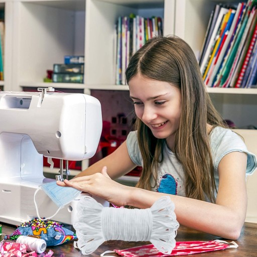 BIELA ELASTICKÁ PÁSKOVÁ GUMA NA šitie DIY 5MM 50M