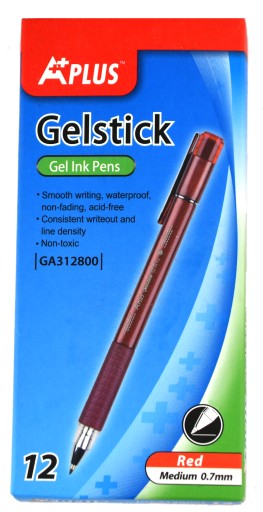 APlus GÉLOVÉ PERO 0,7 mm ČERVENÉ 12 ks