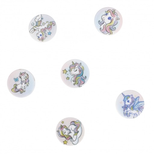 Magnety na dosky 33mm 6ks Starpak jednorožce