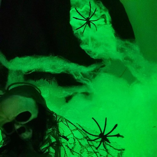 SPIDER WEB OSVETLENIE HALLOWEEN 4 SPIDER LIT