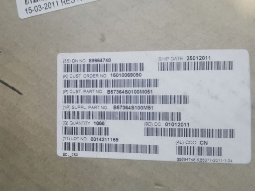 NTC termistor EPCOS/TDK 10R 20% 7,5A