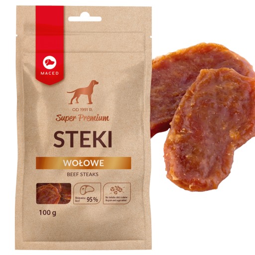 PRÍRODNÉ HOVÄDZIE STEAKY ZMLUVA PRE PSOV ZMLUVA TREASURE CHEW PUPPY 100g