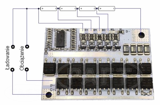 BMS 4S 100A LiFePO4 12,8V balancer