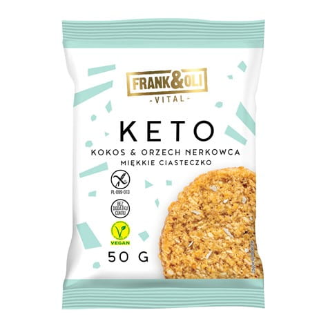 KETO Bezlepkové sušienky Kokos 50g FRANK&OLI