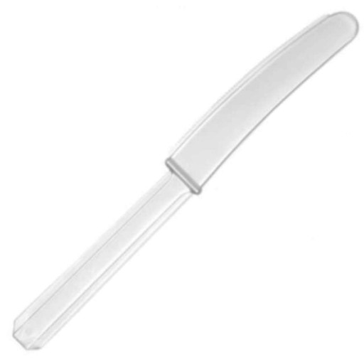 Jednorazové nože TRANSPARENT plast SOLID x10