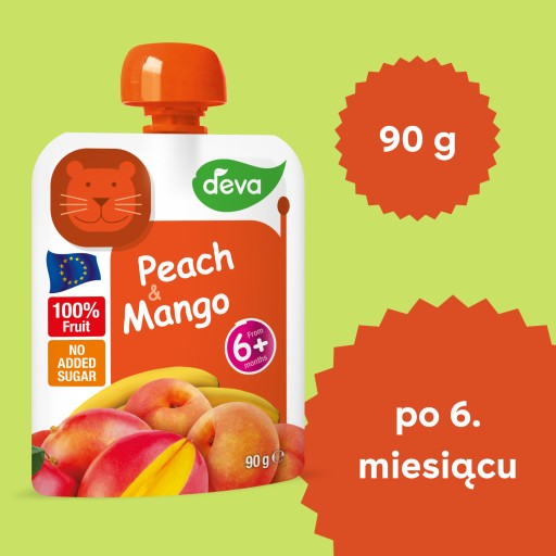 DEVA Broskyňovo-mangová ovocná pena 90G