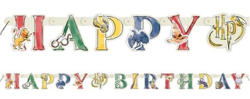 Happy Birthday Harry Potter narodeninový banner 182 cm