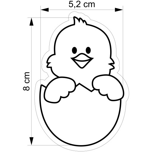 VEĽKONOČNÁ formička Vykrajovač na perník EASTER Kurča Kuriatko Kuriatko 8cm
