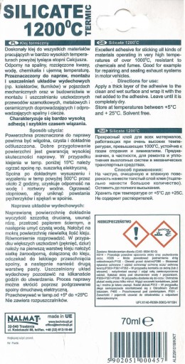TEPELNÉ LEPIDLO 1200°C SILIKÁTOVÉ R-457 TECHNICQLL