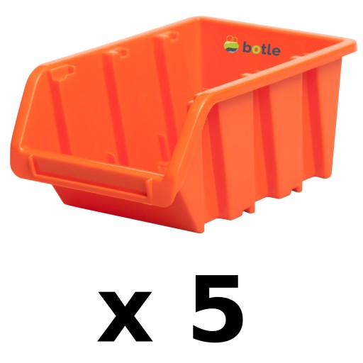 5x Dielňa na odpadkový kontajner 100x150x70mm Oranžová