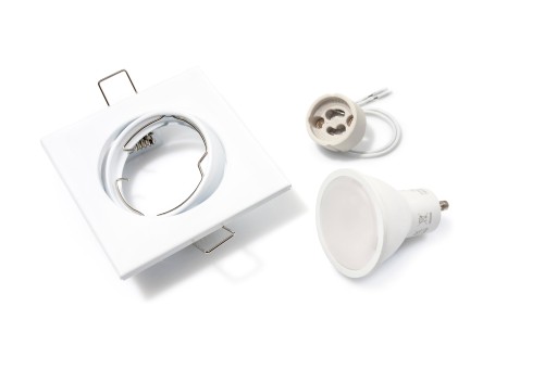 SADA HALOGÉNOVÝCH SVIETIDIEL BIELA + LED 1,5W + GU10