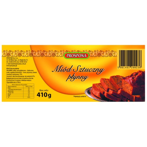 Pro.Tekutý umelý med 410g