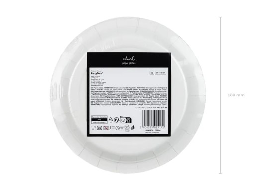 PÁRTY PAPIEROVÉ TANIERE SILVESTR SILVESTR HODINY ČIERNA 18cm 6 kusov