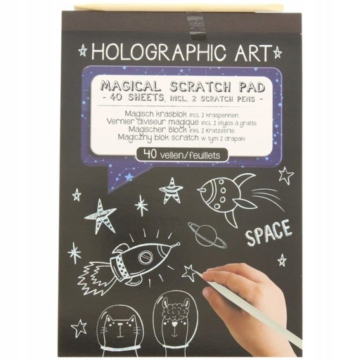Čarovná zošitka HOLOGRAPHIC Scratch Book