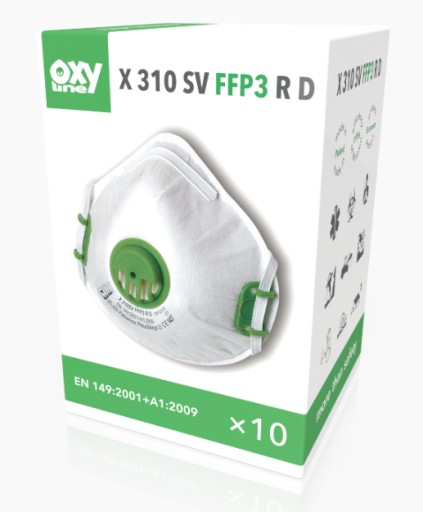 Protiprachová polomaska Oxyline X310 SV 1 ks s ventilom
