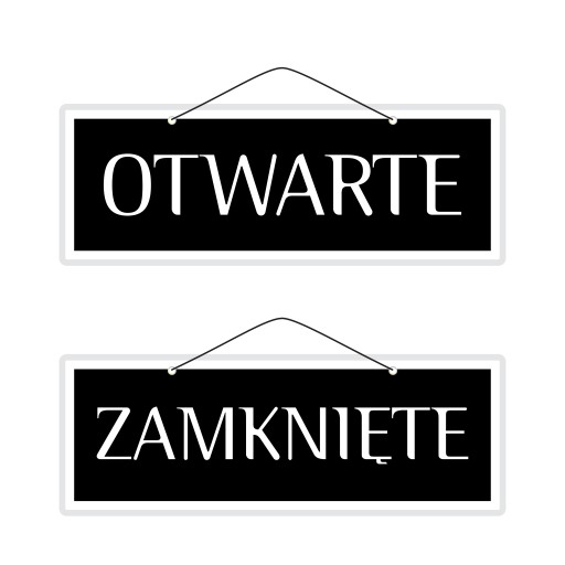 2-stranný laminovaný nápis OTVORENÉ ZATVORENÉ