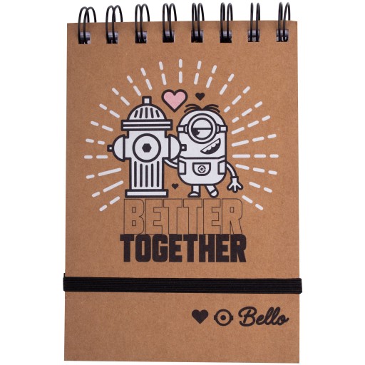 KOŁONOTES SCHOOL NOTEBOOK A6/96k MINIONS CHECK