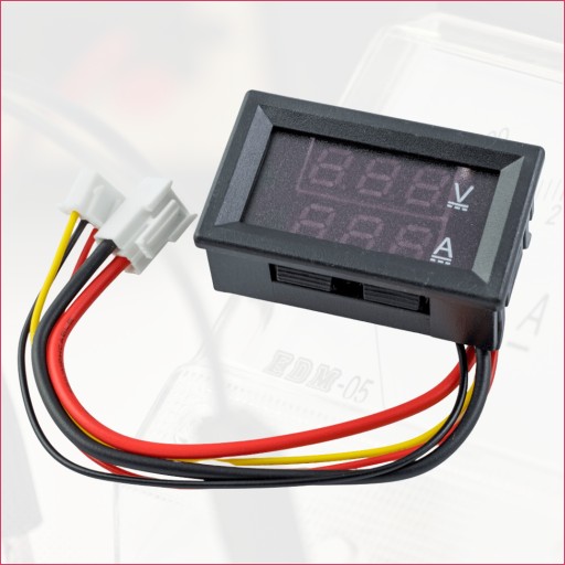 Voltmeter Panelový modul ampérmetra 100V 10A LED merač prúdu napätia