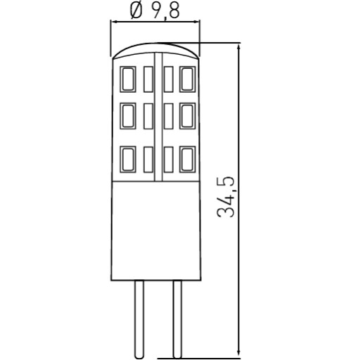 LED žiarovka G4, 4000K, 1,1W, DC12V, 360°, 100lm, GTV
