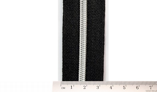 LuxTextil Zipsová PÁSKA Zips 5mm ŠPIRÁLOVÝ Zips V METROCH 5m STRIEBORNÁ