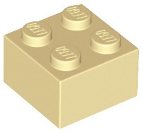 LEGO 3003 BRICK 2x2 piesok (15g) 12 ks.