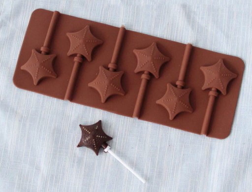 Silikónová forma na tyčinky s čokoládovou hviezdou LOllipops