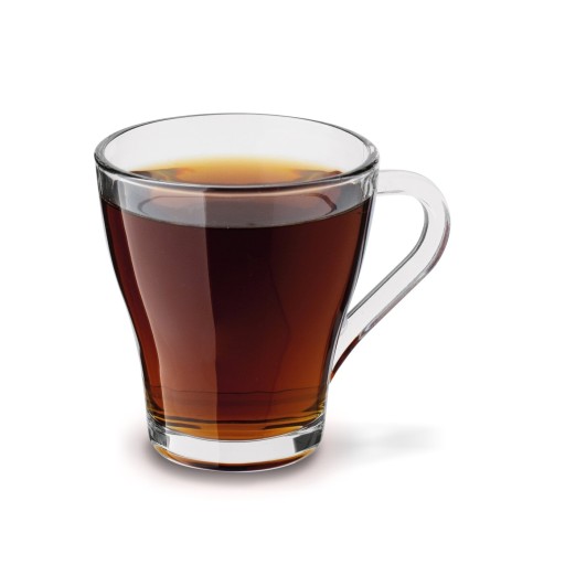 Súprava SKLO NA KÁVU a čaj, SKLENÝ hrnček S UCHÁČKOM, 250 ml, 6 ks.