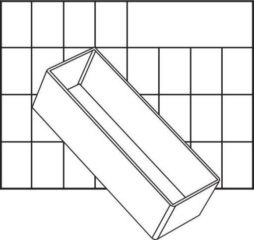 Vložka kontajnerového modulu A8-2 47x55x157mm 1 ks RAACO