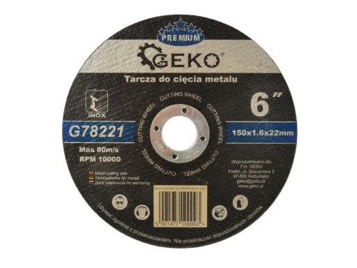 PREMIUM KOVOVÉ REZNÉ KOTÚČE 150x1,6x22,23 INOX