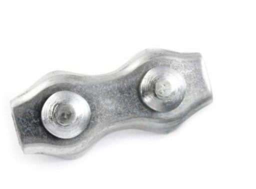 Dvojitá svorka sedlového lana 3 mm, pozinkovaná, 5 ks