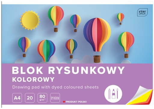 FAREBNÝ VÝKRESOVÝ BLOK 20 LIST 10 FARIEB A4