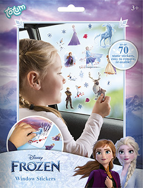 Polepy okien Totum, opakovane použiteľné autosklá, Frozen Disn