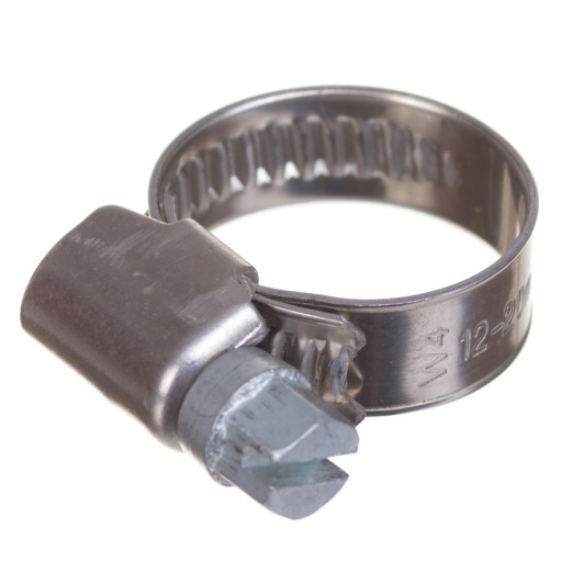 Nerezové šnekové svorky W4, šírka 12-22 mm
