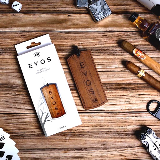 K2 EVOS BOSS DREVENÝ VOŇANÝ PRÍvesok DO AUTA