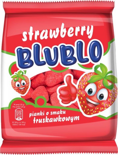 Blublo Marshmallow želé s príchuťou jahôd 80 g