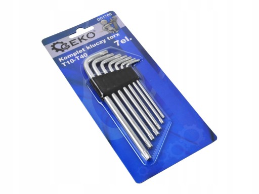 GEKO TORX SADA KĽÚČOV T10-T50 148MM 7 PRVKOV