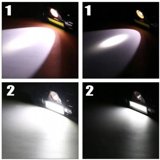 COB HLAVNÁ LAMPA 4v1 HLAVNÁ LAMPA S MAGNETOM
